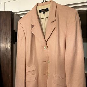 Vintage Brooks Brothers Blazer - Pale pink herringbone.  Wool.  Beautiful